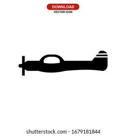 fighter aircraft icon or logo isolated sign symbol vector illustration - high quality black style vector icons

