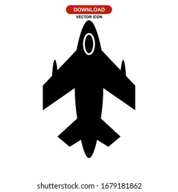 fighter aircraft icon or logo isolated sign symbol vector illustration - high quality black style vector icons
