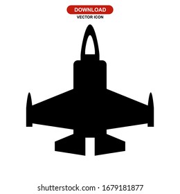 fighter aircraft icon or logo isolated sign symbol vector illustration - high quality black style vector icons
