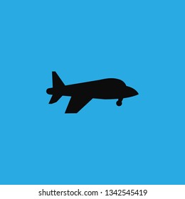 fighter aircraft icon vector