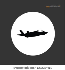 Fighter aircraft icon .Vector illustration.