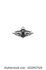 Fighter aircraft mig 29 pilot wings logo