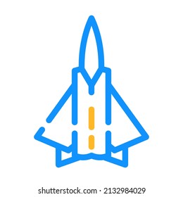 vector de icono de color del avión de combate. signo de avión de combate. ilustración de símbolo aislado