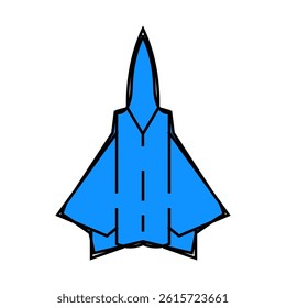 fighter airplane line icon vector. fighter airplane sign. isolated symbol illustration