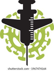 Fighter airplane logo design and injections