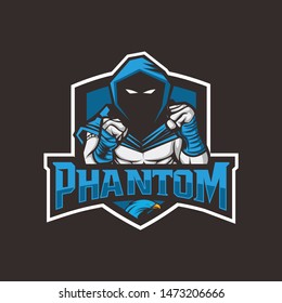 fighter character esport logo template