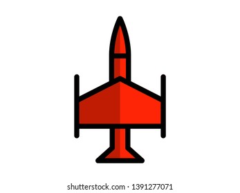 fighter filled line icon. Element of fighter icon for mobile concept and web apps. Thin filled line fighter icon can be used for web and mobile - Vector