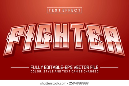 Fighter font Text effect editable