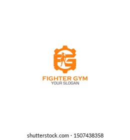 Fighter Gym Logo Design Vector