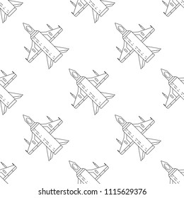 fighter icon. Element of army icon for mobile concept and web apps. Pattern repeat seamless fighter icon. Can be used for web and mobile. Premium icon on white background