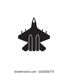 fighter icon. Element of transport view from above icon. One of the collections icon for website design and development, app development mobile concept. Premium icon on white background