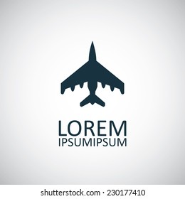fighter icon on white background 