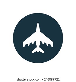 fighter icon on white background 