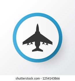 Fighter icon symbol. Premium quality isolated aircraft element in trendy style.