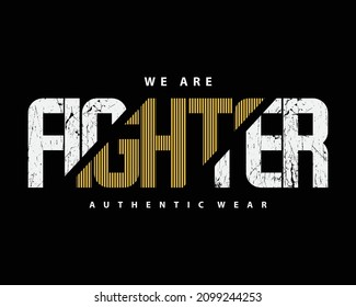 FIGHTER illustration typography. perfect for t shirt design