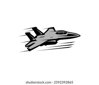 fighter jet air force military aircraft vector illustration