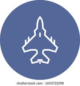 Fighter Jet Air Force Outline Icon