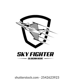 Logotipo de la fuerza aérea de combate Ilustración vectorial