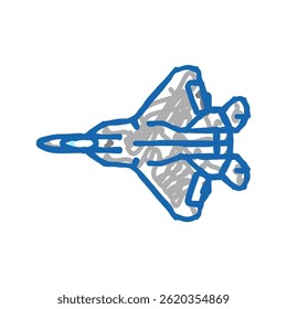 avião avião avião avião avião avião doodle ícone esboço vetor. avião avião avião avião avião caça sinal. símbolo isolado ilustração