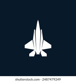 Fighter jet airplane icon vector