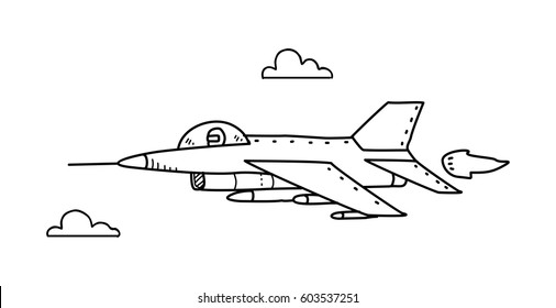 fighter jet doodle