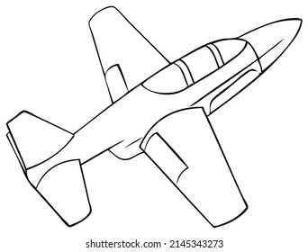 Fighter Jet Element Coloring Page Cartoon Stock Vector (Royalty Free ...