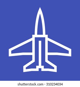Fighter, jet, f-16 icon vector image. Can also be used for military. Suitable for use on web apps, mobile apps and print media.
