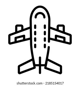 Fighter jet flight for military wars, line icon