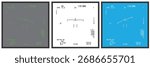 Fighter jet HUD display interface vector, military cockpit targeting system illustration with tactical symbols in different color variations