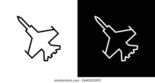 Fighter jet icon Graphic vector set for ui design
