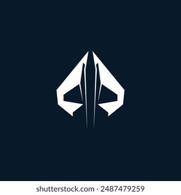 Fighter jet icon logo vetor