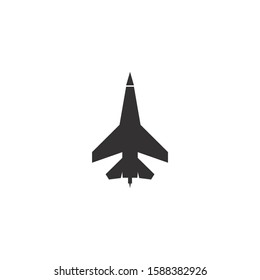 Fighter jet icon on a white background