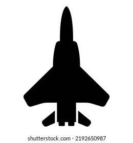 Icono de Fighter Jet. Ilustración de vectores de aviones o de la fuerza aérea