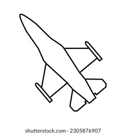 Fighter jet icon vector. Air Force illustration sign. aviation symbol.