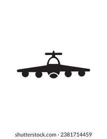 Jet-Symbol, Vektorsymbol mit der besten flachen Linie.