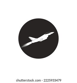 fighter jet icon vector illustration logo design