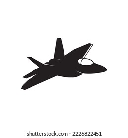 fighter jet icon vector illustration logo design