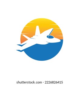 fighter jet icon vector illustration logo design