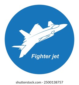 Diseño de símbolo de Ilustración vectorial de icono de avión de combate