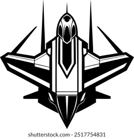 Fighter Jet Icon Vector Logo 4