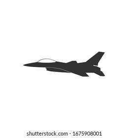 Fighter Jet Icon Vector On A White Background
