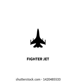 fighter jet icon vector. fighter jet sign on white background. fighter jet icon for web and app