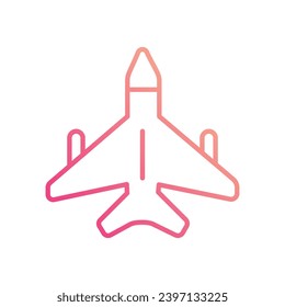 Fighter Jet icon vector stock illustration