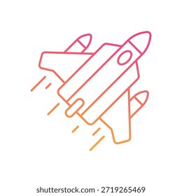 Vector de icono de avión de combate ilustración de stock