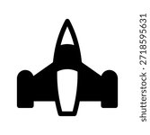 Fighter Jet Icon Vector Symbol Design Illustration
