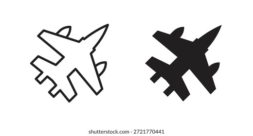 Ícone de jato de combate para o design do seu site, logotipo, aplicativo, UI. EPS10
