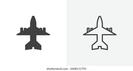 Fighter jet icons design. vector icons for ui designs