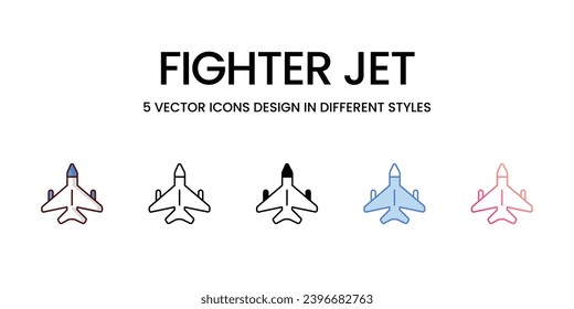 Fighter Jet icons set vector illustration. vector stock,