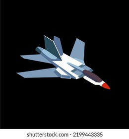 fighter jet illustration, eps file 10