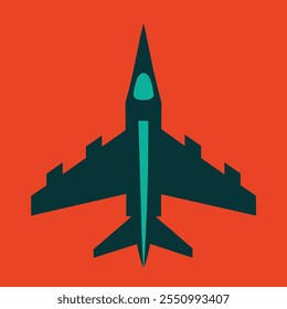 Fighter Jet Illustration – Modern Military Aircraft Vector Art